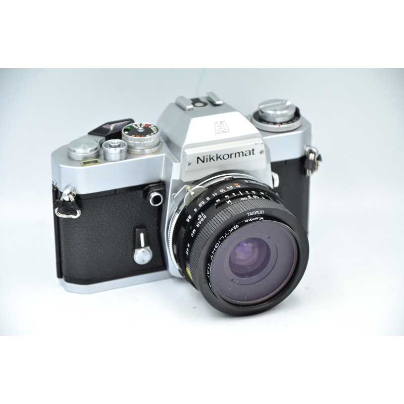 Cámara SLR Nikkormat EL con Tamron 28mm 2.5 - Artículo segunda mano