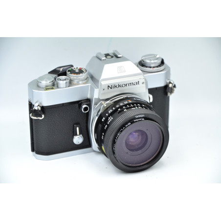Cámara SLR Nikkormat EL con Tamron 28mm 2.5 - Artículo segunda mano