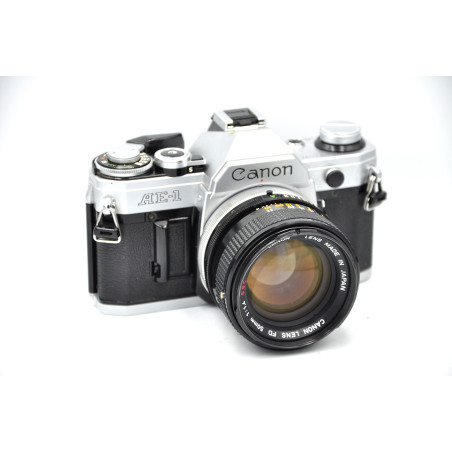 Cámara SLR analógica Canon AE-1 con Canon FD 50mm 1.4 SSC - Artículo segunda mano