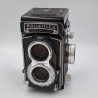 Cámara TLR Rolleiflex con objetivo Tessar 75mm f/3.5