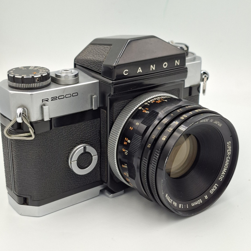 Cámara SLR Canonflex R2000 con objetivo Canon 50mm f/1.8 - Artículo segunda mano