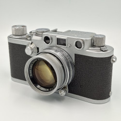 Cámara telemétrica Leica IIIf "Red Dial" (1953) con objetivo Summicron 50mm f/2 "Thorium"(1952)