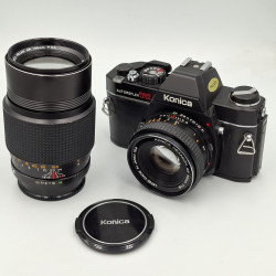 Kit Konica Autoreflex TC con objetivos Hexanon 50mm y 135mm - Artículo segunda mano